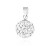 Srebrna zawieszka błyszczący koralik shamballa Swarovski 12mm Soledo