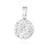 Srebrna zawieszka błyszczący koralik shamballa Swarovski 14mm Soledo