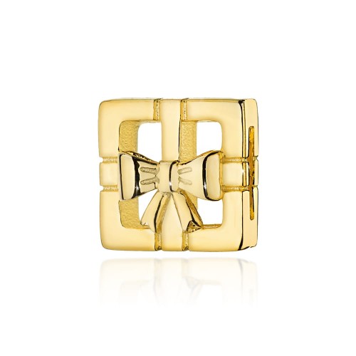 Pozłacana zawieszka płaska Charms prezent do bransoletki mesh  Z182-925-Z marko