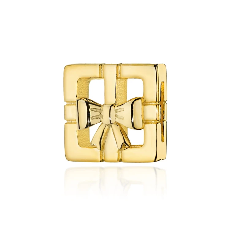 Pozłacana zawieszka płaska Charms prezent do bransoletki mesh  Z182-925-Z marko