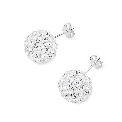 Srebrne kolczyki błyszczące kule shamballa Soledo K802-925 marko