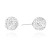 Srebrne kolczyki błyszczące kule shamballa Swarovski 14mm Soledo