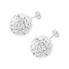 Srebrne kolczyki błyszczące kule shamballa Swarovski 14mm Soledo