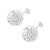 Srebrne kolczyki błyszczące kule shamballa Swarovski 14mm Soledo