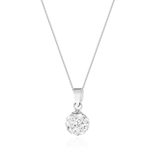 Naszyjnik Shamballa Swarovski zawieszka kulka 8mm łańcuszek