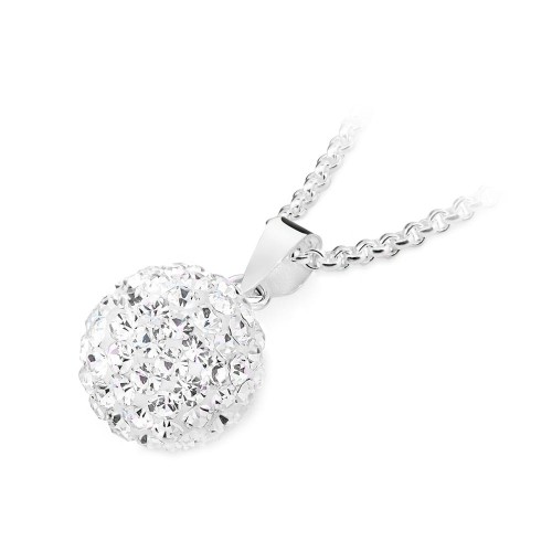 Naszyjnik Shamballa Swarovski zawieszka kulka 14mm łańcuszek