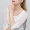 Złota bransoletka na łańcuszku kwiatek perełka Jeso B714-585-P marko