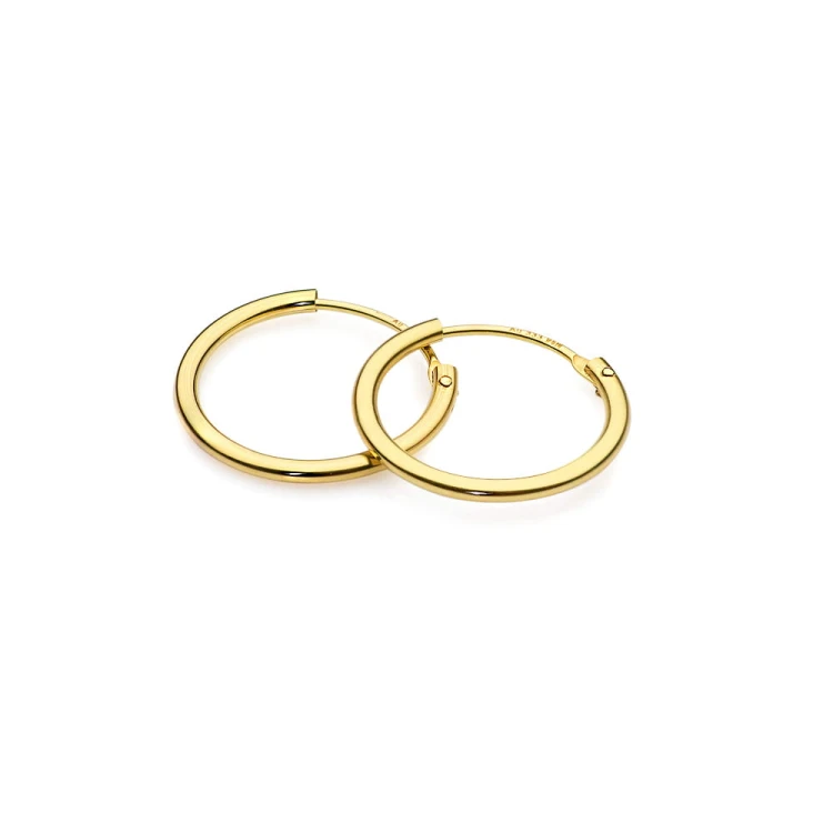 Złote kolczyki koła średnica 15mm Jeso kreolki złoto 333 K062-333 MARKO