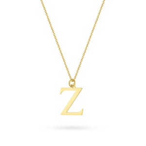 Złoty naszyjnik z zawieszką literka Z
