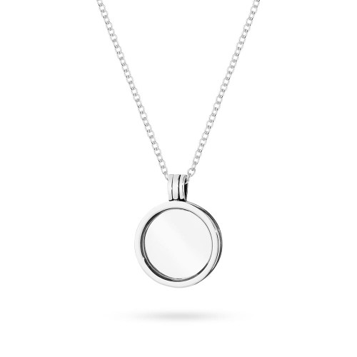 Naszyjnik srebrny sekretnik szklany otwierany medalion Charms  N744-925-S marko