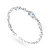Srebrna elegancka bransoletka białe cyrkonie 
 B955-925-B marko