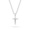 Srebrny krzyżyk z Jezusem na łańcuchu pancerka 50cm  D367-925-S-L221-50 marko