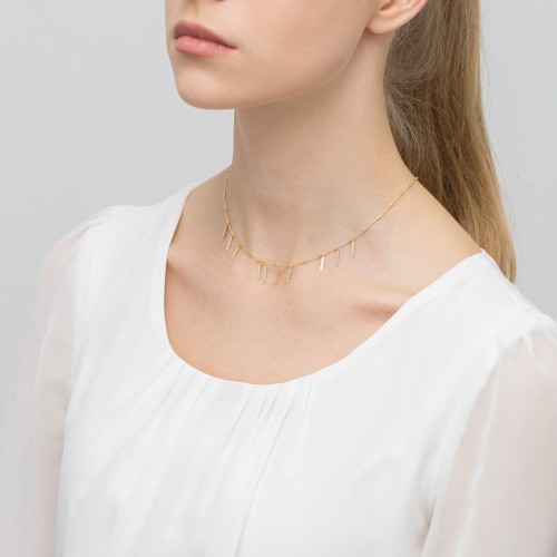 Pozłacany naszyjnik choker blaszki