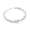 Srebrna elegancka bransoletka białe cyrkonie 
 B955-925-B marko