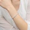 Srebrna elegancka bransoletka białe cyrkonie 
 B955-925-B marko