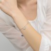 Bransoletka srebrna serce grawer infinity kryształ Swarovskiego vitrail light BG311-925-VL