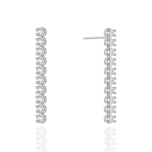 Złote kolczyki z brylantami 0,80ct łańcuszki Premio KB001-B585-B0.80 marko