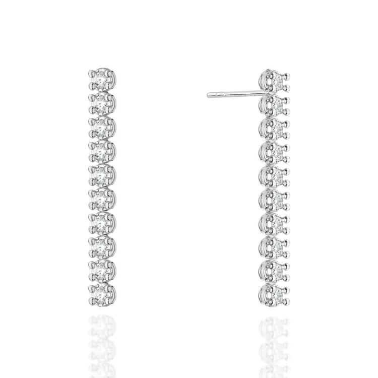Złote kolczyki z brylantami 0,80ct łańcuszki Premio KB001-B585-B0.80 marko
