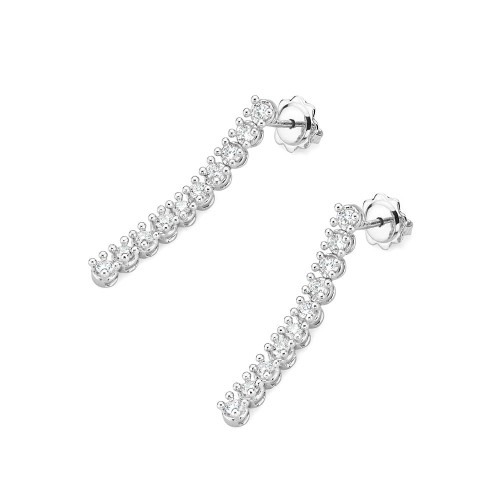 Złote kolczyki z brylantami 0,80ct łańcuszki Premio KB001-B585-B0.80 marko