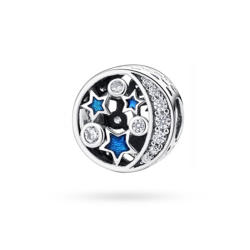 Srebrna zawieszka wisiorek gwiazdy księżyc cyrkonie Charms Z539-925 marko