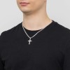 Srebrny krzyż z Jezusem nacinany zdobiony D363-925-S marko