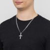 Duży srebrny krzyżyk z Jezusem nacinany zdobiony D372-925-S marko