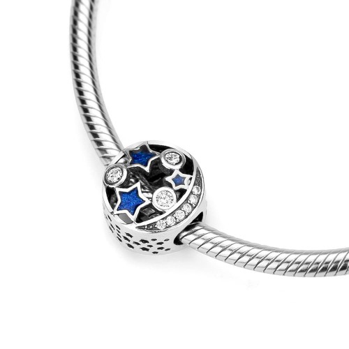 Srebrna zawieszka wisiorek gwiazdy księżyc cyrkonie Charms Z539-925 marko