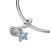Srebrna zawieszka wisiorek muszelka rozgwiazda niebieskie cyrkonie Charms Z544-925-N marko