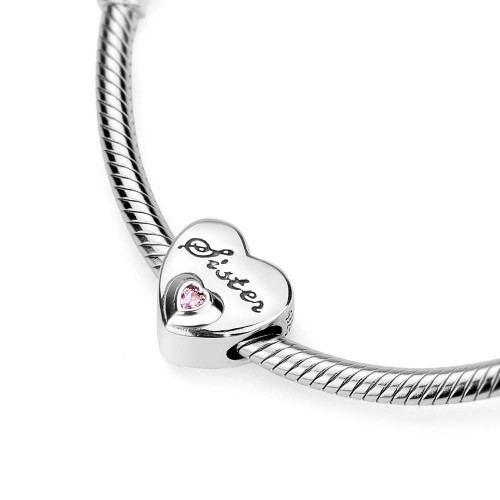 Srebrna zawieszka wisiorek Sister siostra serce Charms Z546-925-R marko