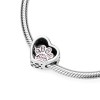 Srebrna zawieszka łapa serce różowe cyrkonie Charms Z548-925-R marko