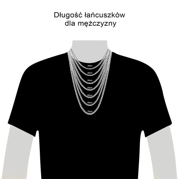 Srebrny łańcuszek męski podwójna Pancerka 45cm L229-925-45 marko