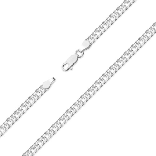 Srebrna łańcuszek męski podwójna Pancerka 60cm L230-925-60 marko