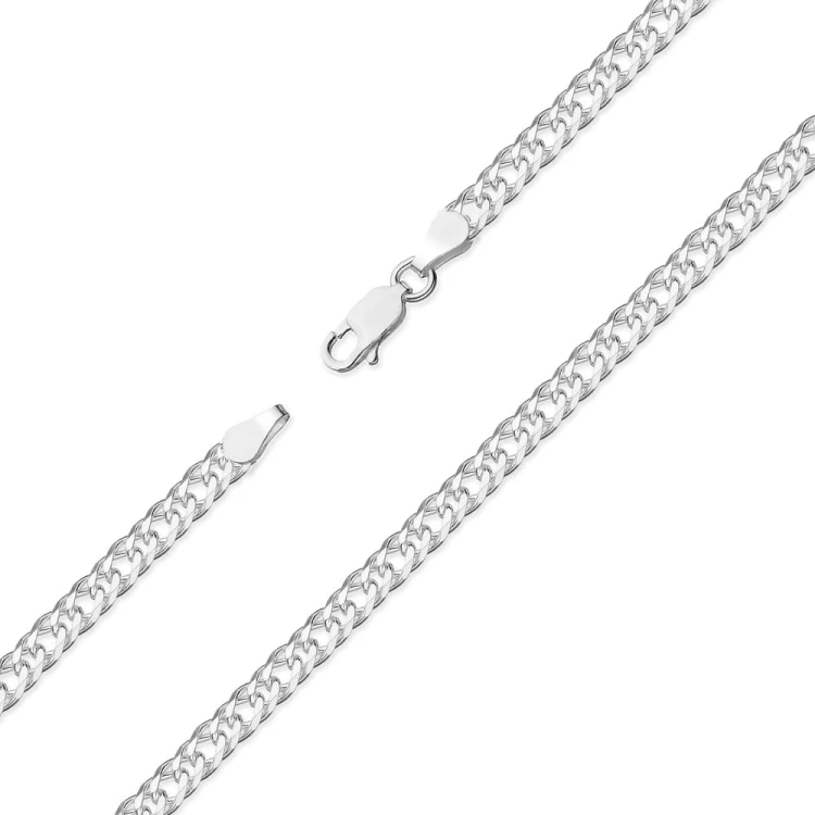 Srebrna łańcuszek męski podwójna Pancerka 60cm L230-925-60 marko