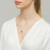 Klasyczny srebrny wisiorek czarna biała cyrkonia łezka kropelka Z516-925-CZ marko