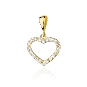 Złota zawieszka serce z brylantami 0,29ct Premio