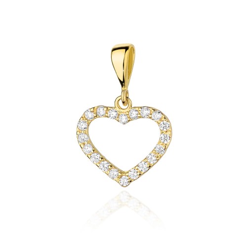 Złota zawieszka serce z brylantami 0,29ct Premio