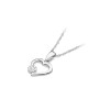 Zawieszka z białego złota serce kółko z brylantami 0,15ct