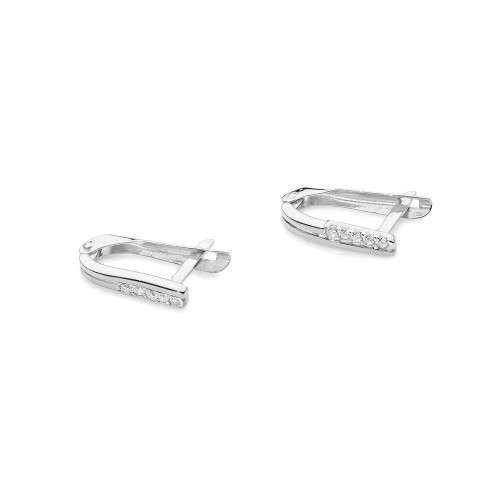 Kolczyki z białego złota klasyczne paski z brylantami 0,15ct KO-028-B585-B0.15 marko