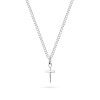 Srebrny prosty krzyżyk na łańcuszku pancerka 55cm D176-925-L220-55 marko
