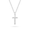 Srebrny krzyżyk minimalistyczny na łańcuszku pancerka 55cm D155-925-L219-55 marko