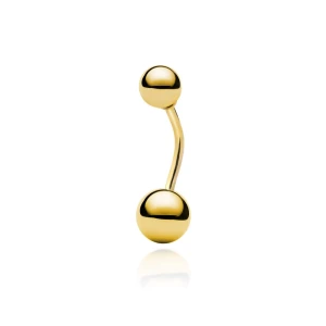 Złoty kolczyk do pępka kulki piercing