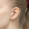 Złote kolczyki diamentowane koła kreolki Jeso 20mm K1097-333 marko