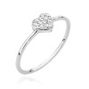 Pierścionek z białego złota serce wysadzane brylantami 0.10ct Od serca P065-B585-B0.10 marko