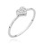 Pierścionek z białego złota serce wysadzane brylantami 0.10ct Od serca P065-B585-B0.10 marko