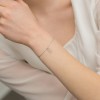Srebrna bransoletka literka na łańcuszku E Imiona B1007-925-S-E marko