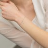 Srebrna bransoletka literka na łańcuszku J Imiona B1007-925-S-J marko