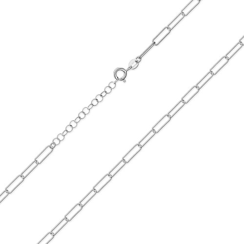 Srebrny naszyjnik paperclip łańcuszek szeroki ankier Supreni L237-925-S marko