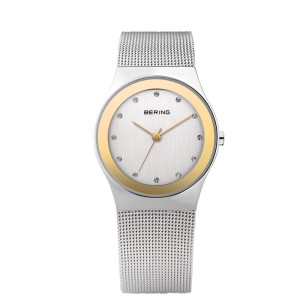 Zegarek damski Bering Classic 12927-010 stalowy pasek mesh