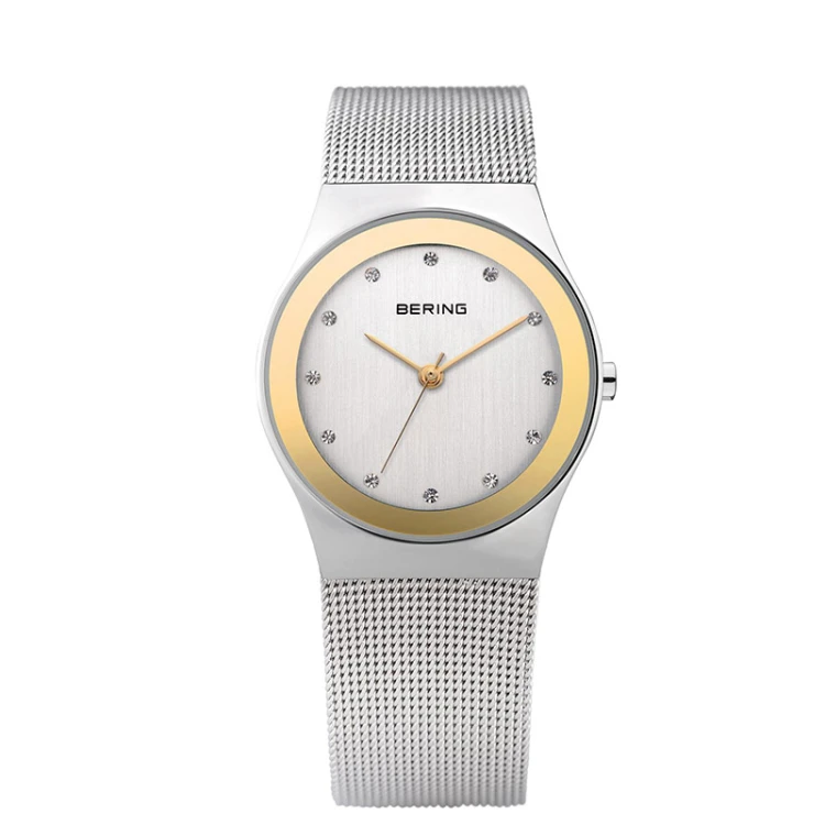Zegarek damski Bering Classic 12927-010 stalowy pasek mesh MARKO