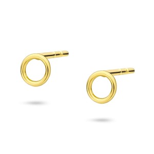Pozłacane kolczyki ring okrąg karma minimalistyczne Supreni